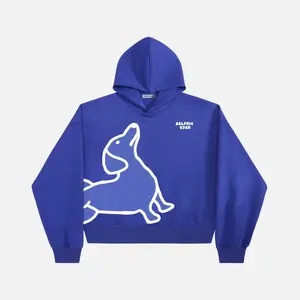 Aelfric Eden Boxy Dachshund Graphic Hoodie Oversized Boxy Fit Playful Dog Print Unisex Streetwear Top