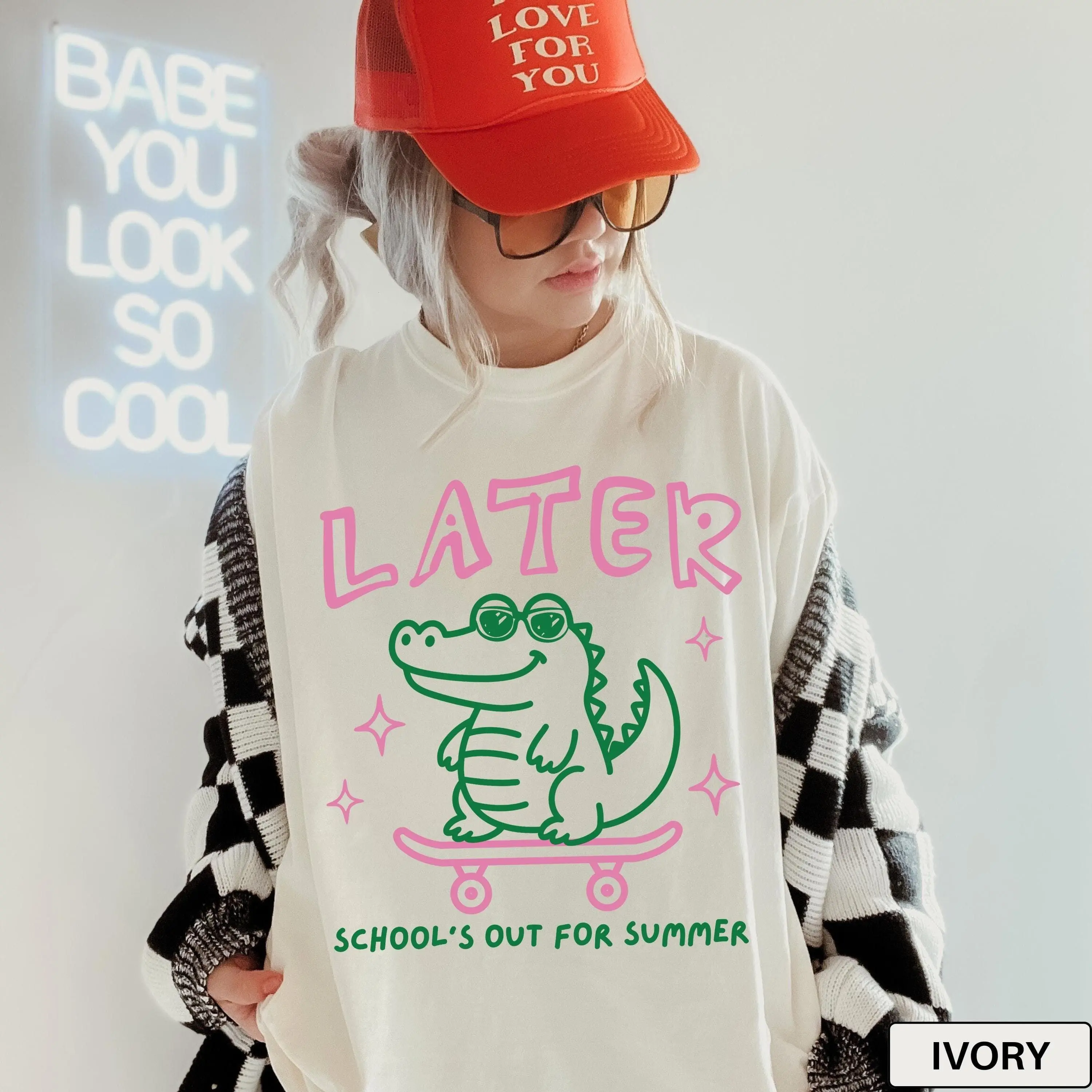 Unisex Breathable Casual Comfortable Cotton Last Day of School Shirt, Comfort Colors End of Year Teacher Tee, See You Later Alligator Summer Top, Teacher Gift