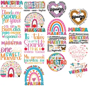 Maestra premade DTF gang sheet-20 adult prints, Maestra DTF Gang sheet, Maestra transfers, Spanish Teacher transfer, Maestra Transfers Crafts