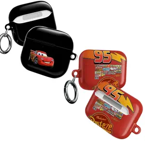 Racing Car 95 Lightning Red Soft Silicone Case for all Gen 1 2 3 4 & Pro 1 2, Aesthetic Air Pods Case Cover Protective