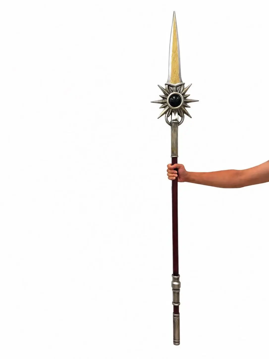 Kinstore 71" Shadowheart PU Foam Spear of Night for Cosplay Baldur's Gate Shadow Heart Spear Replica Props