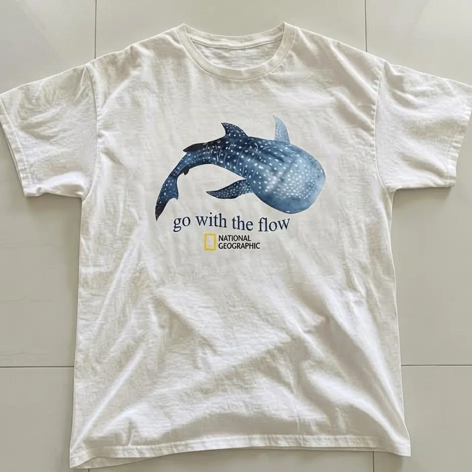 National Geographic “Go with the flow” White T-shirt