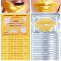15 golden eye mask+15 golden lip mask
