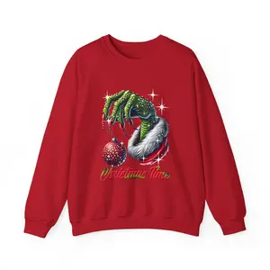 Grinchy Hand Christmas Unisex Crewneck Sweatshirt