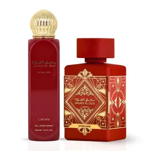 Bad'ee Al Oud Sublime Eau de Parfum Spray 100ml (3.4 oz) & All Over Spray 150ml (5.07 oz) by Lattafa | Scent That Stays With You (Bundle)