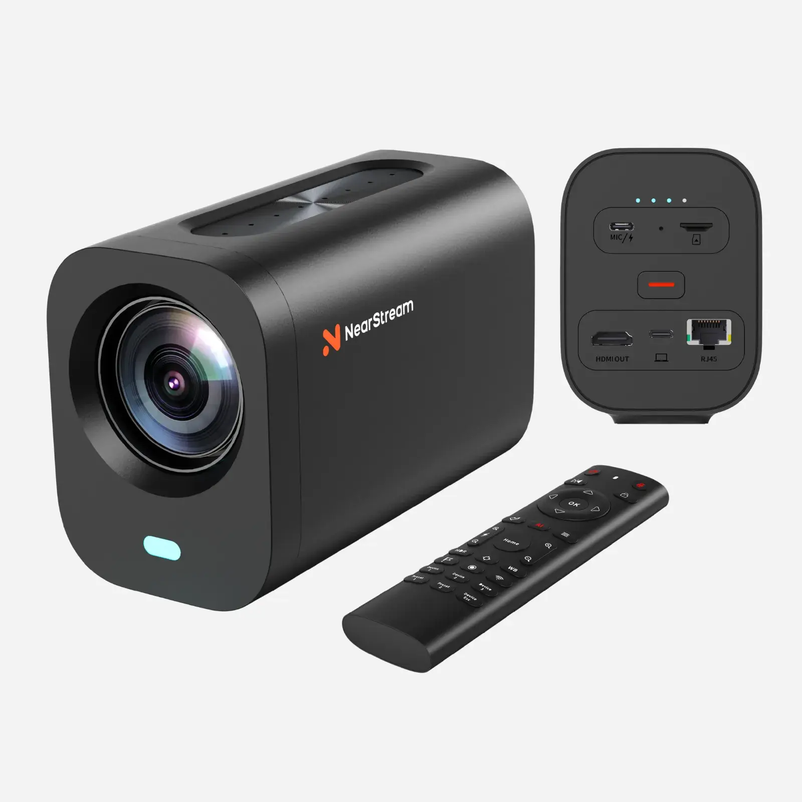 NearStream VM20 Pro Professional 4K Streaming Camera with 10X Optical Zoom for Podcast, Church, Education