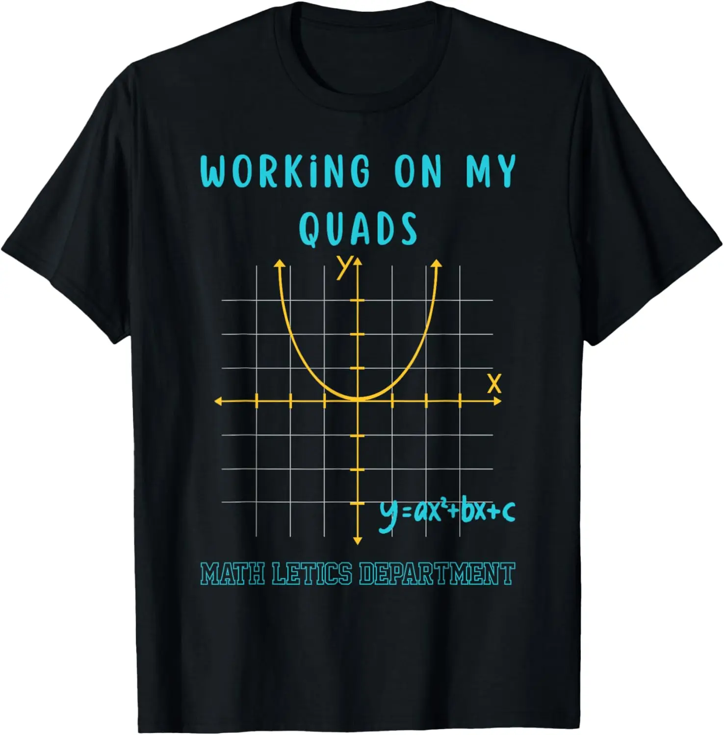 Mathletics Working On My Quads Algebra Algebra Math Teacher T-Shirt Graphic tees