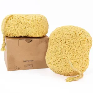 Premium Bath Sponge, Foam Loofah Sponge, Body Sponge for Shower u2013 Large Size, Lots of Lather, Curvy, 2 Pack