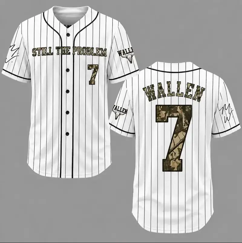 Still The Problem Tour 2026 Camo Baseball Jersey | Country Music Fan Button-Up Shirt | Lightweight Unisex Concert Festival Apparel