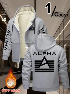 “Alpha Warrior Fleece Hoodie! Reversible 'Strength Symbol' Jacket | Gym to Winter Street 🦁🔥❄️”