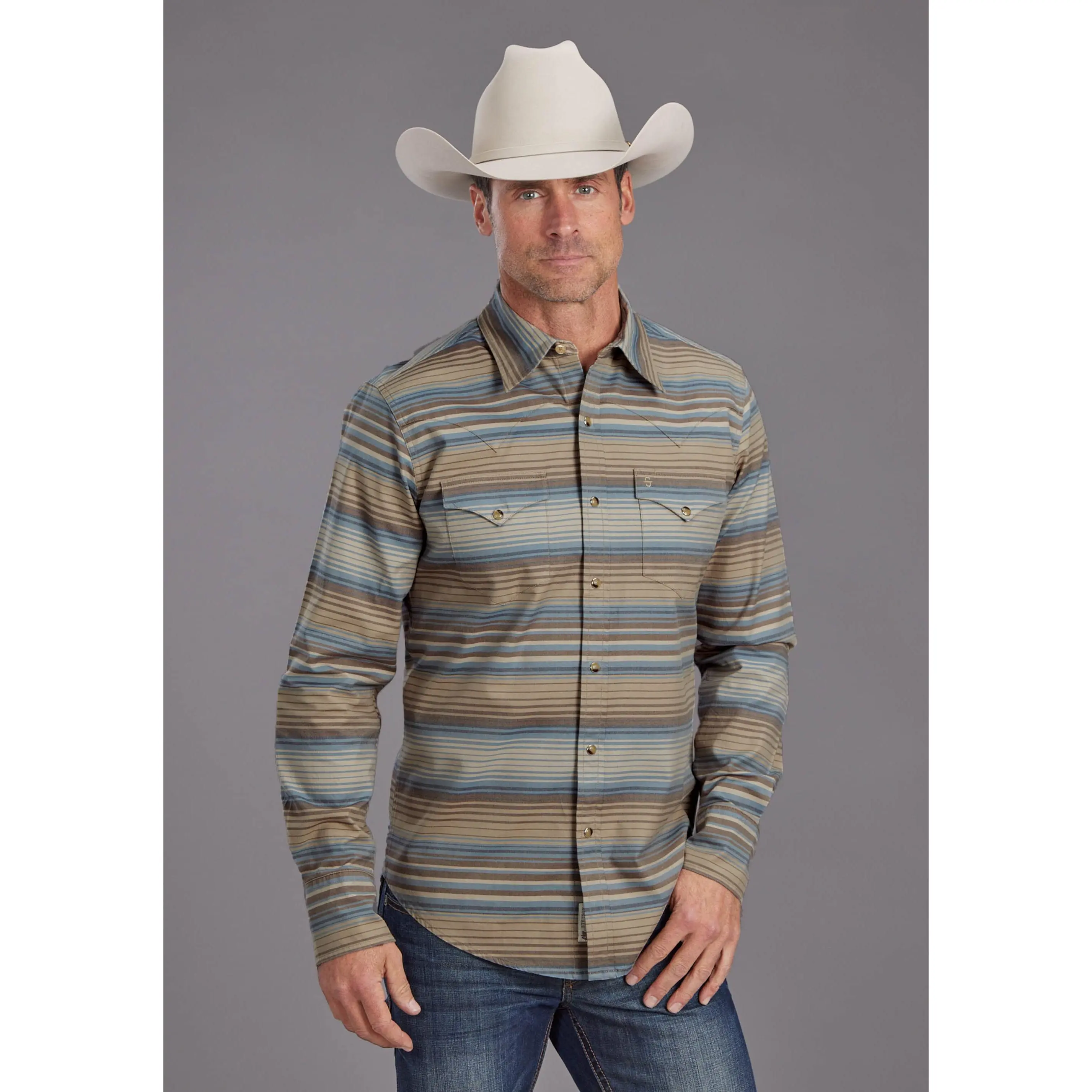 Men's Stetson Horizontal Serape Western Shirt