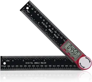 Digital Angle Finder, Angle Protractor Ruler with 200mm/ 7 inch, Carbon Fiber Plastic Woodworking Tools Goniometer Carpenter Protractor with LCD Display Digital Protractors