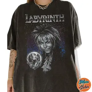 Labyrinth Shirt Classic Movie T-Shirt, Horror Movie Sweatshirt, Cotton Unisex T-Shirt, Crew Neck, Size S- 3XL, Menswear Top, Womenswear Top Underwear Streetwear