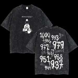Sanlan valentine shirts [FS] Retro Vintage Limited Haise Sasaki Kaneki Ken Tokyo Ghoul Anime Double Printed  Washed Tee Unisex Oversize Anime Manga Acid Washed Lightweight Cotton T-Shirt Gift For Anime Fan Lover