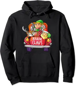 Christmas Truck Gift Mamaw Claus Personalized Grandma Pullover Hoodie - Briannama Shop 55B09KL391FK