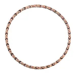 Nandudu Pure Copper Necklace for Men & Women 4500 Gauss Magnetic Therapy Aids Cervical Spondylosis Arthritis Promotes Sleep Health Adjustable Cuban Link Chain Modern Fashion Jewelry