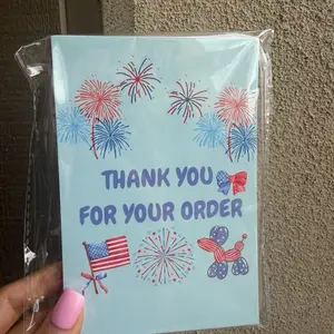 4x6 Package Insert Thank You Cards Qty 100 with Blank Back for Personal Messages & Coupon Codes for Small Business Customer Service