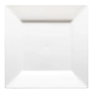 White Square Plastic Dinner Plates (9.5")