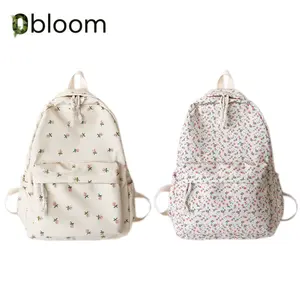Floral White Backpack for Girls backpack