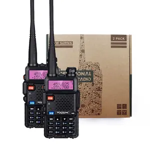 2Pack Baofeng UV-5r Walkie Talkie, 5w Amateur Radio, Dual Band, USB Rechargeable, 1800mah Li-Ion Battery, Outdoor Use, Chirp Protocol