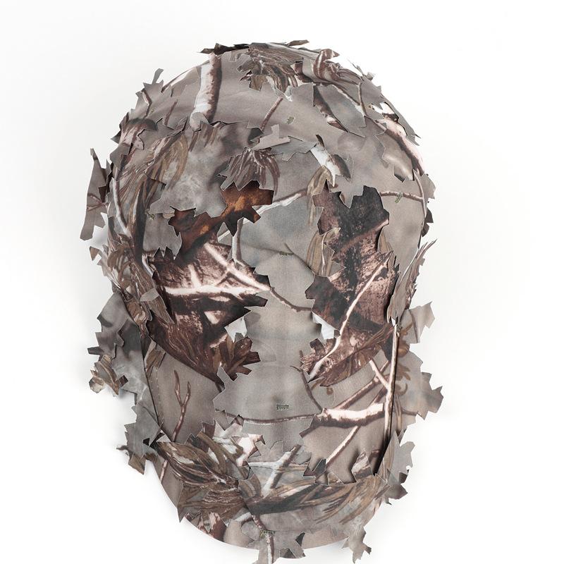 Leaf-Patterned Bionic Camouflage Baseball Cap — American-Style Outdoor Training & Jungle Concealment Hat with Curved Brim and Soft Crown