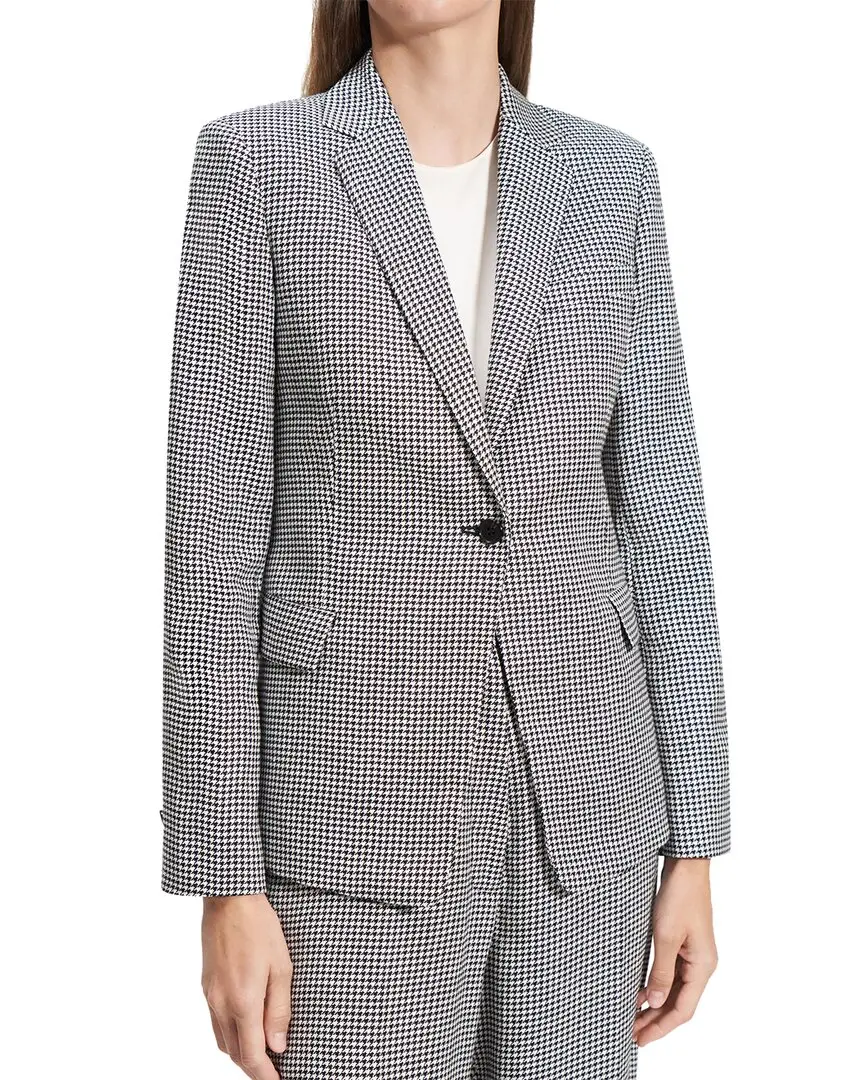 Theory Slim Fit Linen-Blend Blazer