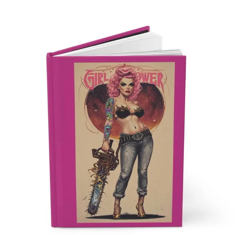 Edgy "Girl Power" Hardcover Journal Badass Retro Pin-Up Handmade Notebook