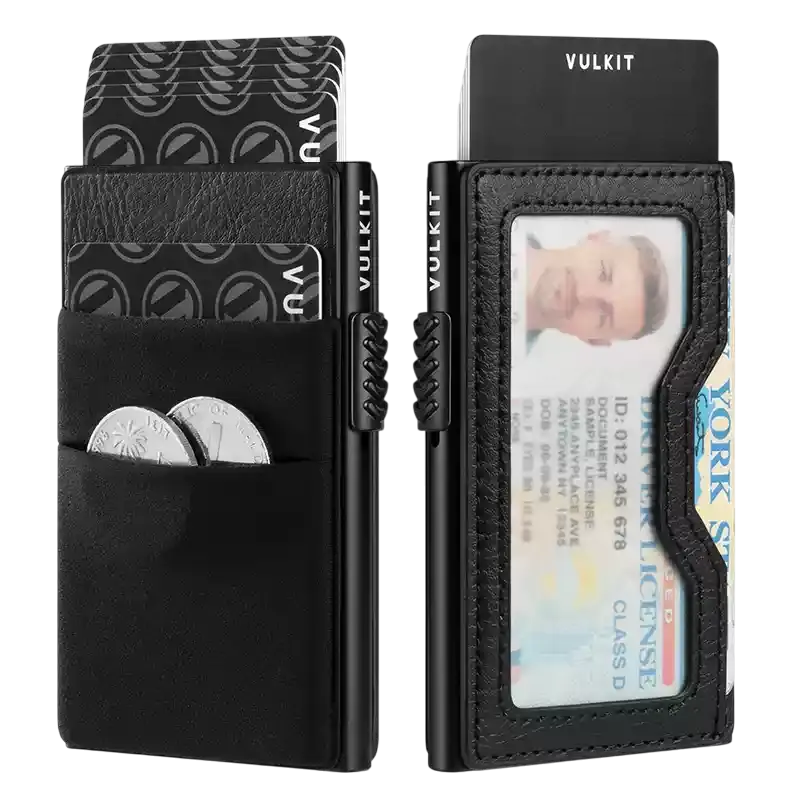 RFID-Blocking Pop-Up Card Holder – Slim Anti-Theft Metal Wallet