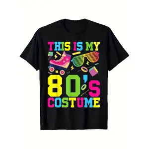 men's wear flash sale Men's & Women's 80s Retro Neon Glow-in-the-Dark T-Shirt - Heavyweight 180gsm Vintage 80s Graphic Tee with Activated Neon Colors, S-XXXL Sizes (Plus  |   80s Nostalgia Party Outfit, Cassette & Roller Skate Costume Compa