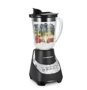 Hamilton Beach Wave Action Blender for Kitchen, 48 oz Jar for Smoothies and Shakes, Black