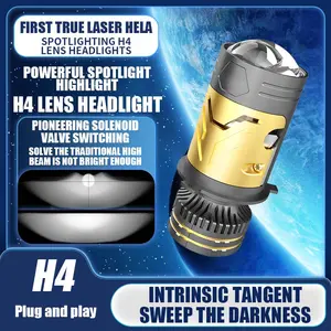 Car Headlamp12V 6000K Automotive Lamp H4 LED High brightness Lens Strong light super bright Headlight Bulb LED H4 Laser Lens