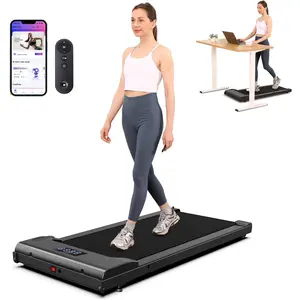 Walking Pad Under Desk Treadmill,Portable Small Treadmills for Home and Office,Super Quiet Brushless Motorized Walking Jogging Running Machine with Remote Control