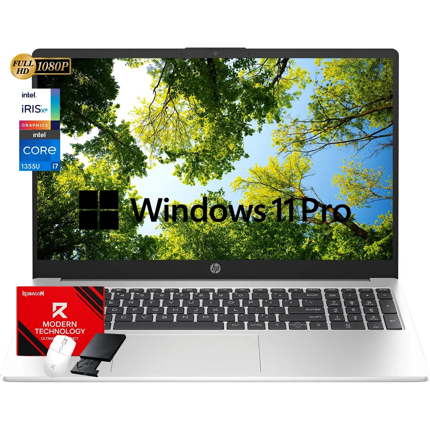 HP 250 G10 Business Laptop - 15.6" FHD Display, Intel Core i7-1355U, 64GB RAM, 2TB SSD, 1TB Capacity, Windows 11 Pro, Built-in Numeric Keypad, Webcam Privacy Shutter, Wi-Fi 6, 1x Audio Combo Jack, 3.3 lbs, Multitask-Ready