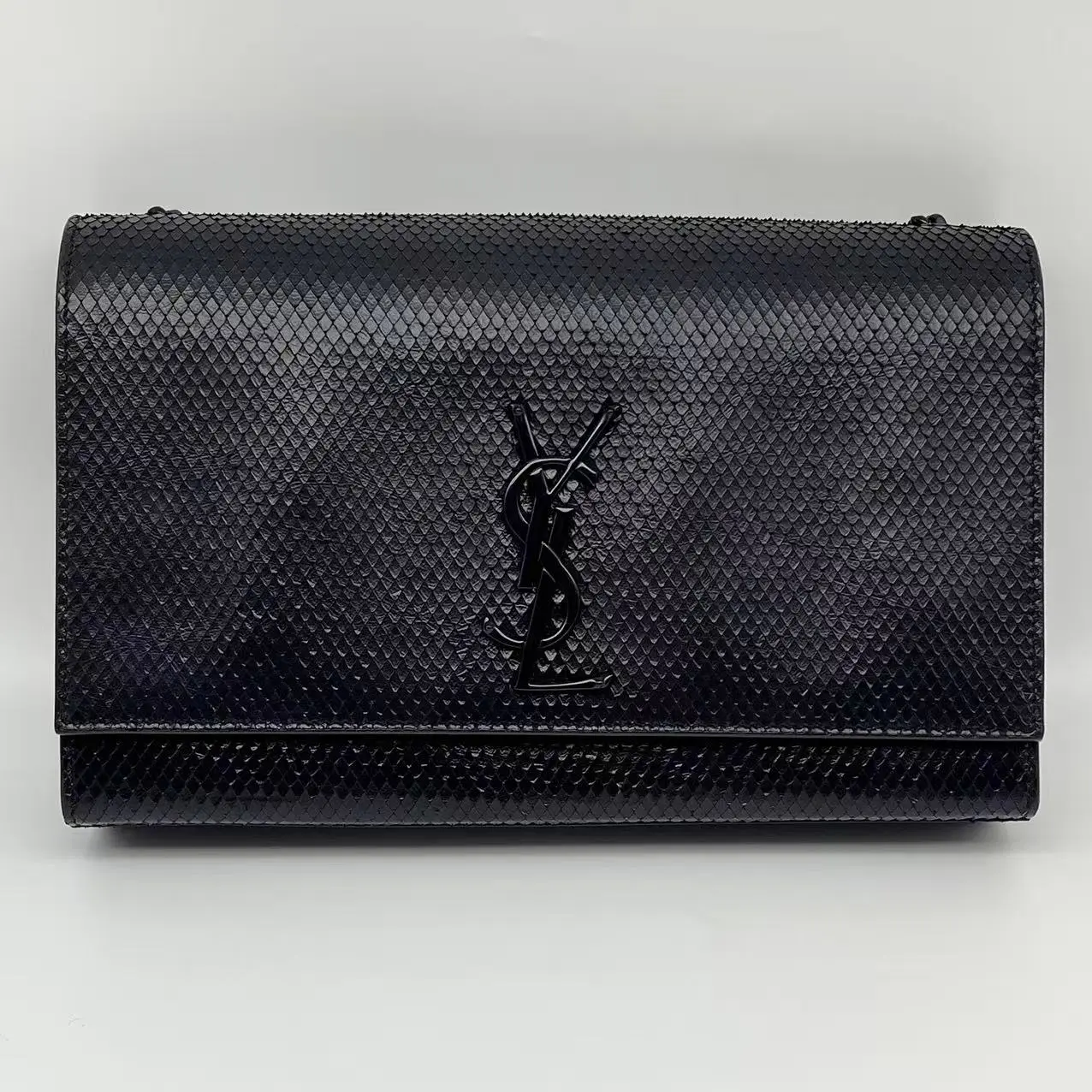 Pre-owned Yves Saint Laurent YSL Kate Python Embossed Shoulder bag
