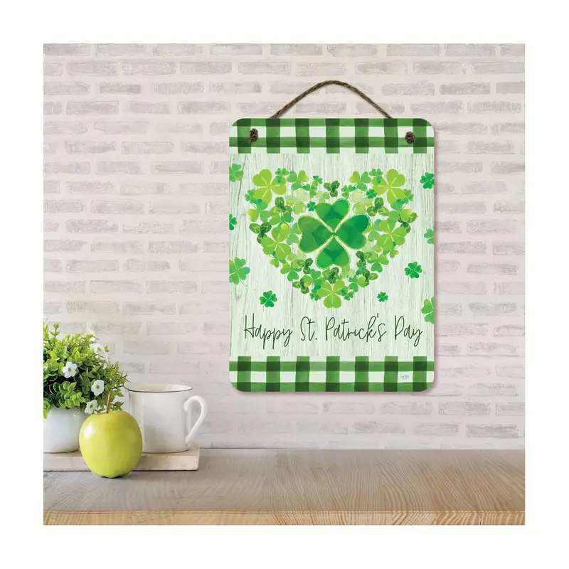 St. Patrick's Day Shamrock Decor - Set Of 6 Wooden Tiered Tray Decorations