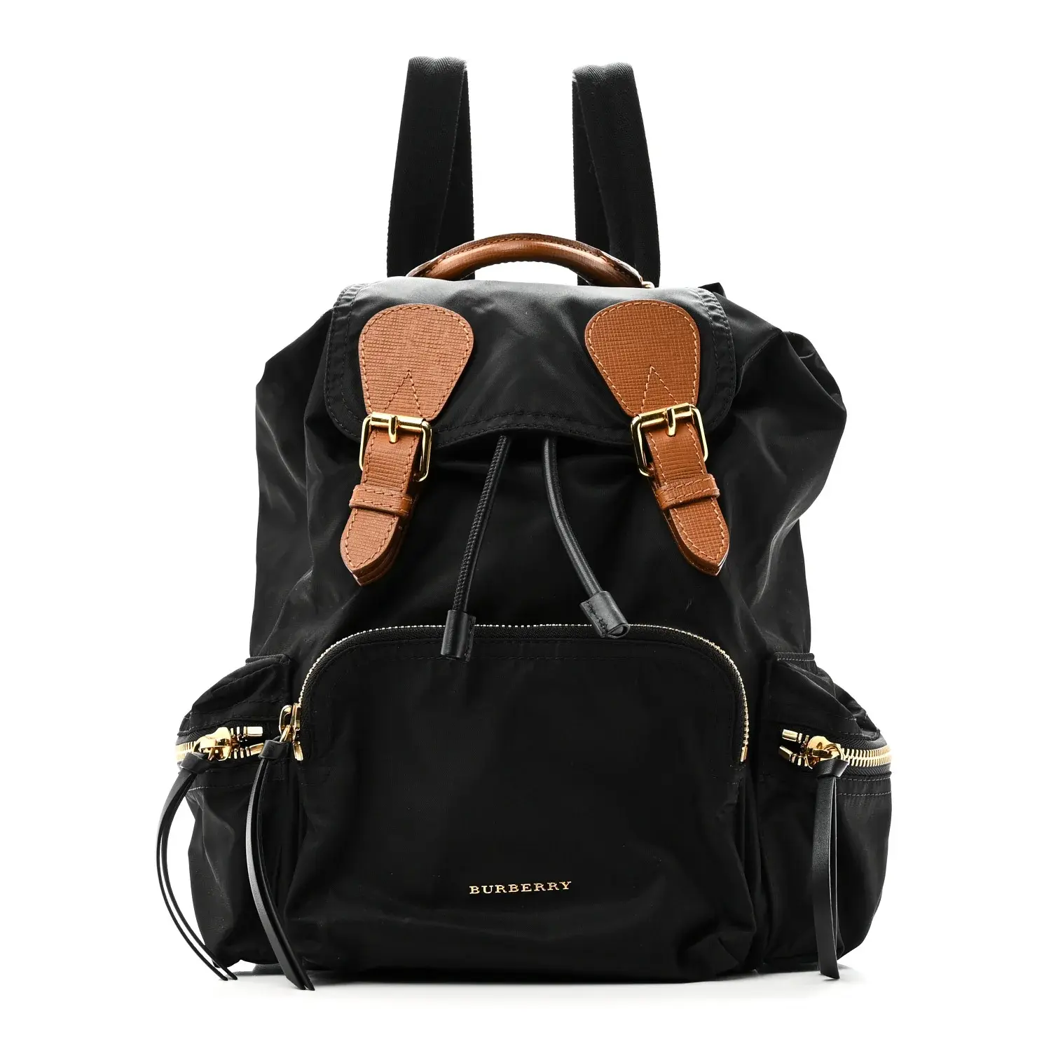 Pre-owned BURBERRY Nylon Backpacks Medium Rucksack Backpack Black
