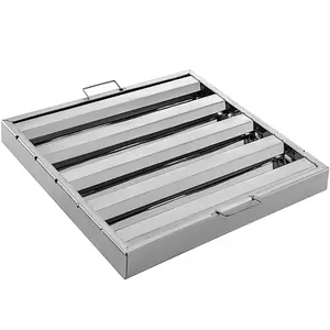 VEVOR Pack of 6 Hood Filters 19.5W x 19.5H Inch, TikTokShopBlackFriday, 430 Stainless Steel 4 Grooves Commercial Hood Filters, Range Hood Filter for Grease Rated Commercial Kitchen Exhaust Hoods