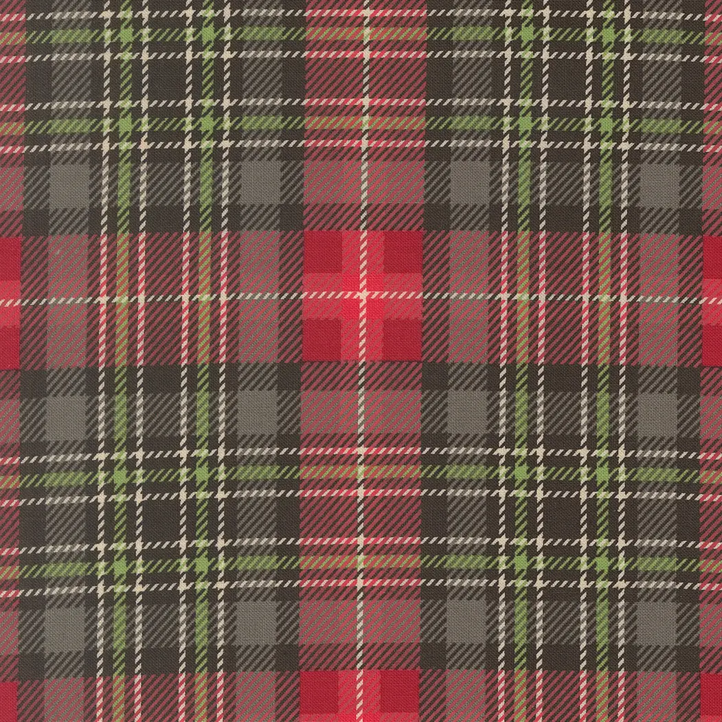 Fabric Moda Coal Christmas Plaid Holiday Cheer by the Quarter Yard 20977-19