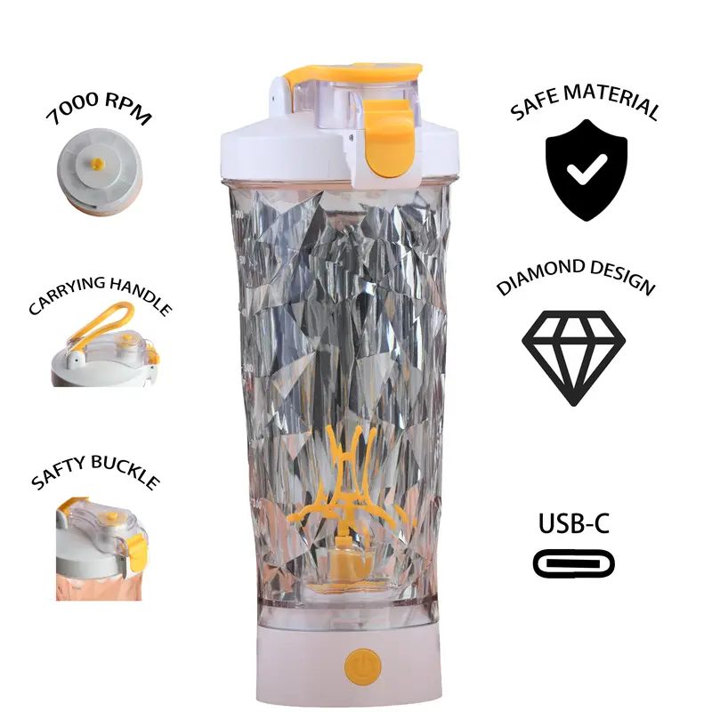 24 OZ Electric Protein,Preworkout Shaker Bottle ,Portable Protein Mixer Cup,Bpa Free Tritan,Reachargable Bottle For Fittness Gym ,Travel ,Leak Proof,Easy To Carry