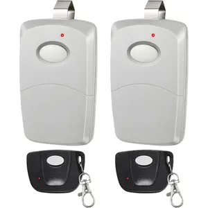 4 Pack Garage Door Opener Remotes Compatible with Linear Multi Code 3089, 3060, 3070, 300mhz 10 Dip  Gate Door Opener Remote Control Transmitter Replacement (2 Grey, 2 Black Mini)