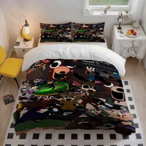 3pcs 99 Nights in the Forest codes Nights in the For Themed bedding three-piece set, duvet cover and pillowcase set, Bed Sets, soft, comfortable,for all seasons, ideal for home and bedroom rooms, suitable and for, 1 Duvet Cover + 2 Pillowcases (No Insert)