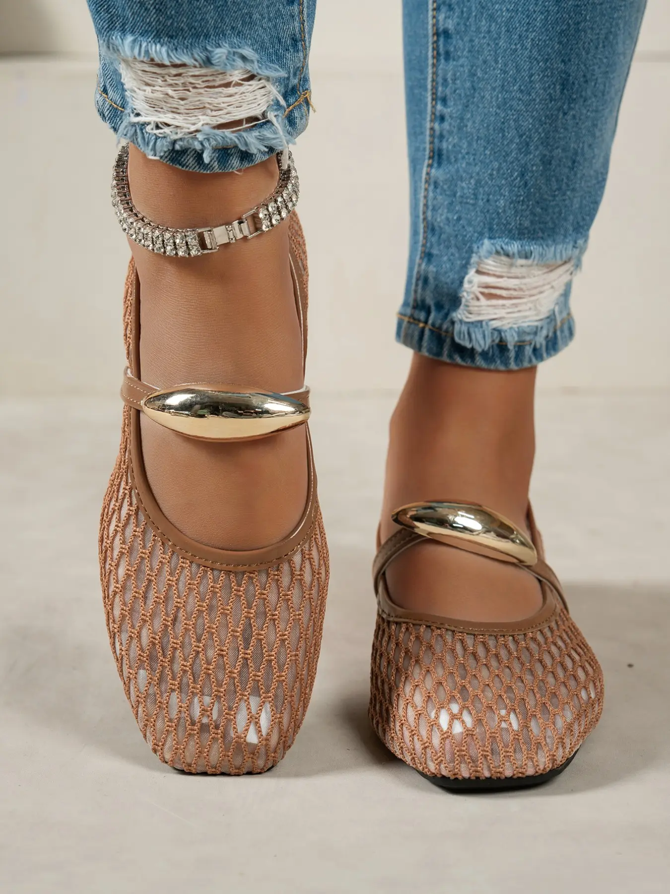Women's Lightweight Breathable Flat Shoes, Casual Slip-On Footwear for Daily Commute & Home Wear