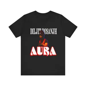 Diljit Dosanjh Aura Shirt Punjabi Singer Graphic Tee Unisex Concert Style T-Shirt