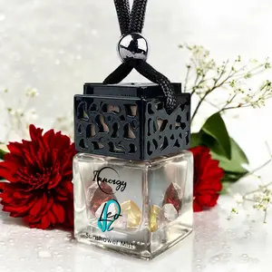 Leo Zodiac Crystal-Enhanced Oil Diffuser, Car Air Freshener in Sunshower Mist Scent, 8ml