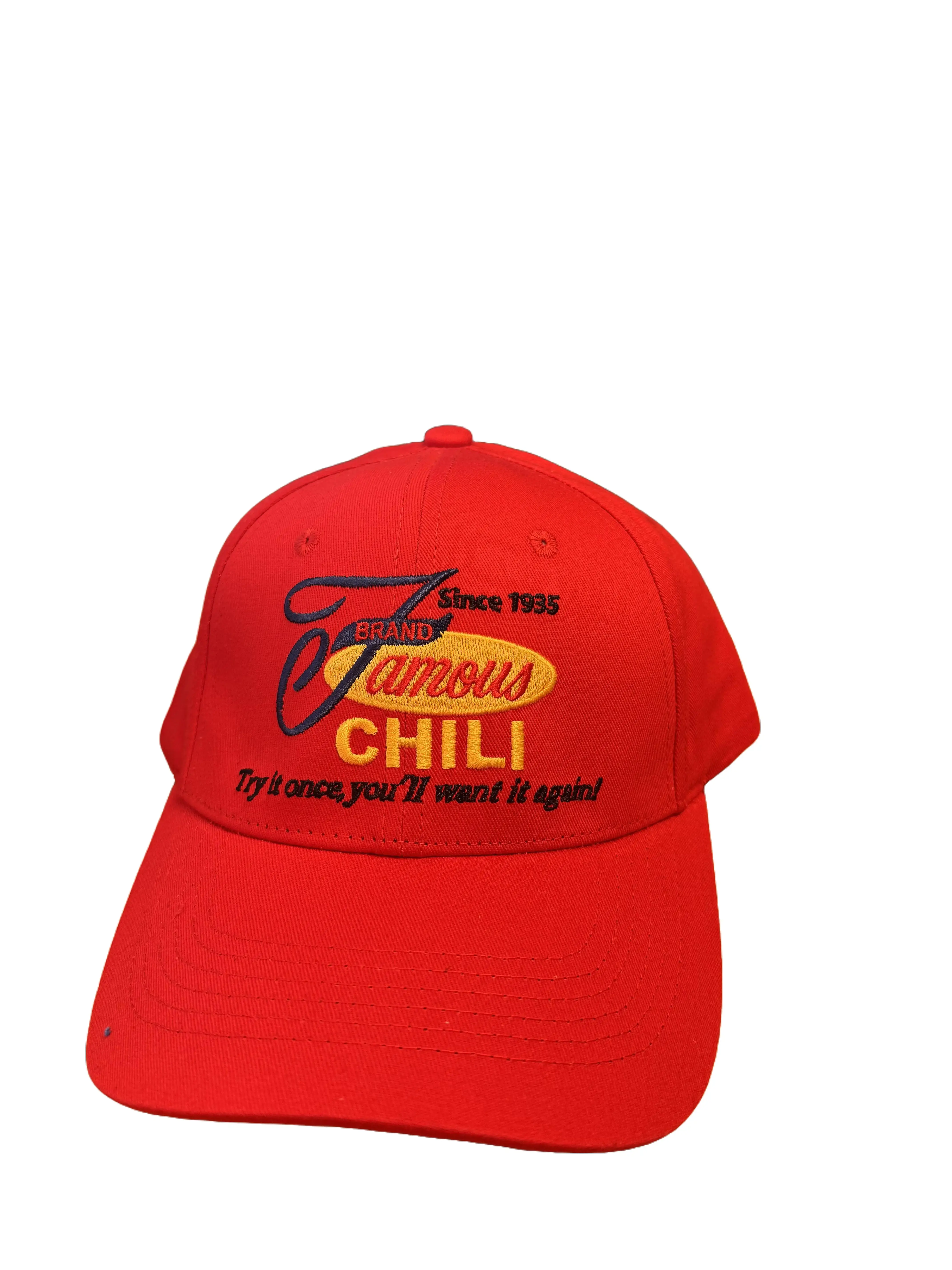Famous Chili Brand Since 1935 Red Embroidered Baseball Cap