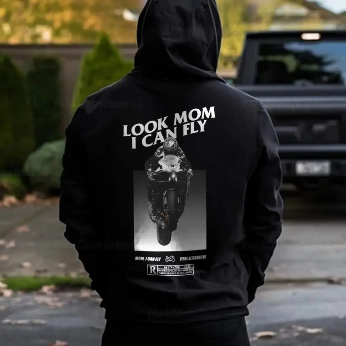 Vintage Look Mom I Can Fly Printed Fleece-lined Unisex Hoodie, Streetwear Fashion, Unisex Hoodie, Trending Us Streetwear, Viral on Tiktok Pullover