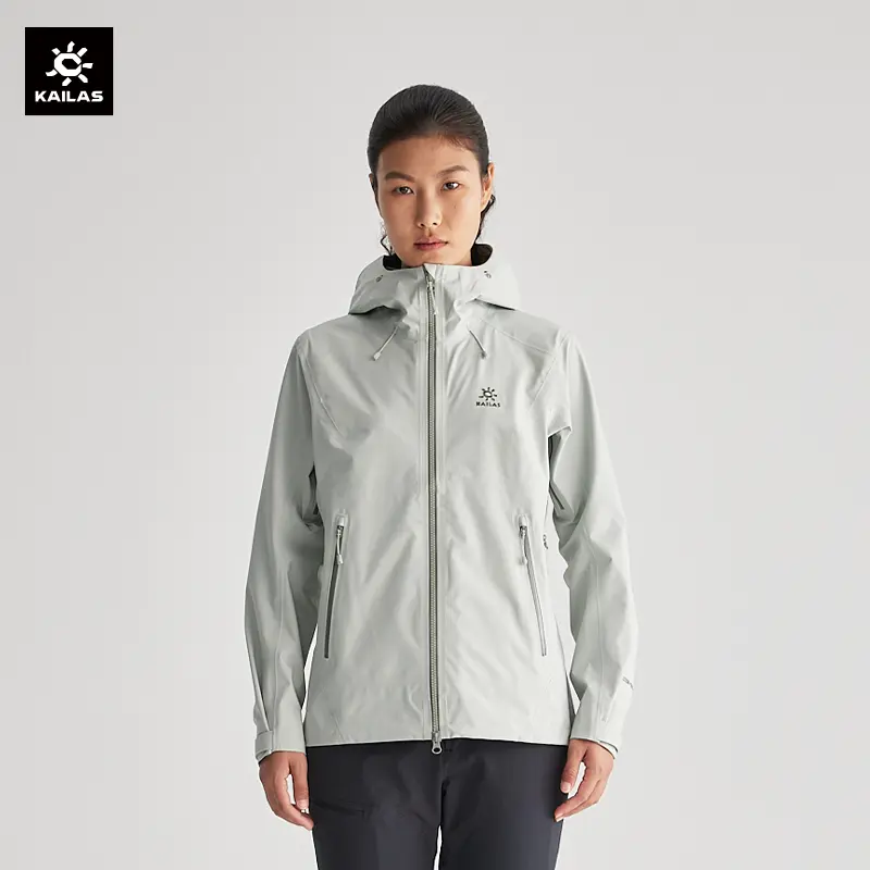 KAILAS Women's Bogda Hardshell Jacket Hooded Waterproof Ultralight 3L FILTER-TEC Rain Jacket for Hiking Travel outdoor breathable