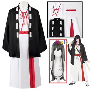 Aza Toma Cosplay Anime Hell's Paradise Jigokuraku Costume Kimono Cloak Samurai Yamada Cosplay Wig