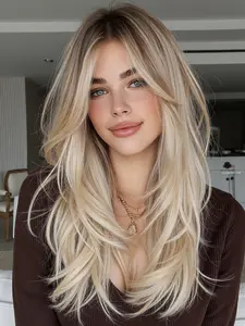 22 Inch Bangs Long Curly Wig, Machine Made Synthetic Fiber, High Heat Resistant, Natural Smooth Look, Fashionable Daily Wear With Bangs, Synthetic Material Wigs, Curly Hair Wigs, Synthetic Wavy Curly