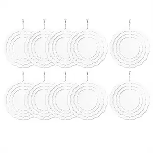 10Pcs 3 Inch Sublimation Wind Spinner Blanks 3D Wind Spinners Hanging Wind Spinners for Indoor Outdoor Garden Decoration